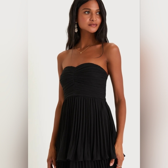 Lulu's Black Strapless Maxi Dress - Picture 3 of 10